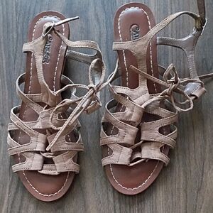 Carlos by Carlos Santana Brown Strappy Sandals